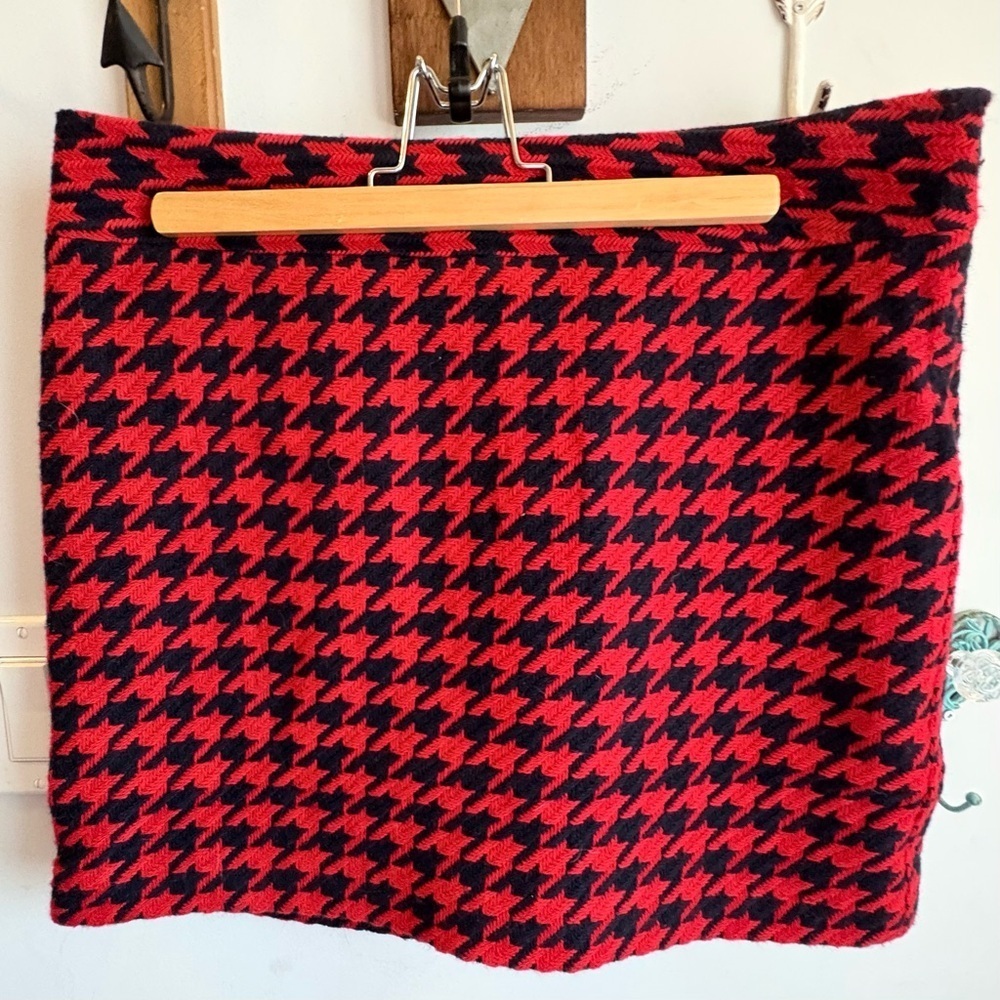 Tommy Hilfiger Red and Black Mini Pencil Skirt